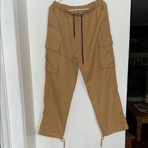 SHEIN Tan Cargo Pants with Relaxed Fit